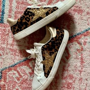 Steven by Steve Madden leopard glitter sneakers